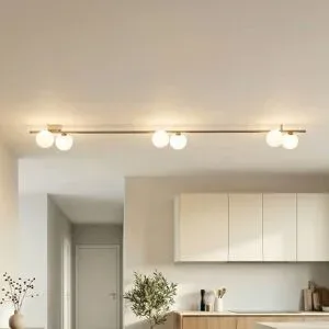 Deckenlampe Imelo TK Lighting, dimmbar, braun / rost, für Schlafzimmer, Glas, Deckenlampe