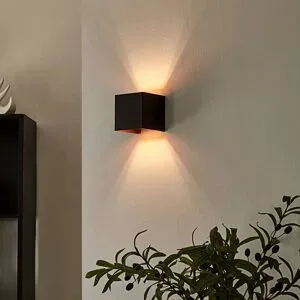 Wandlampe Zuzana Arcchio, dimmbar, schwarz, für Wohn- / Esszimmer, Aluminium, Modern, Wandleuchte, Wandlampe Innen