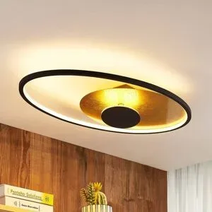 LED Deckenlampe Feival Lindby, dimmbar, braun / rost, für Wohn- / Esszimmer, Metall, Modern, LED Deckenleuchte