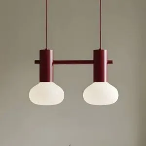Glas Hängelampe Flo ALDEX, dimmbar, rot, für Wohn- / Esszimmer, Metall, Design, Pendelleuchte