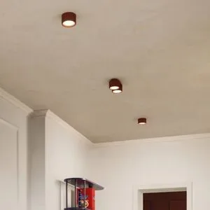 Deckenlampe RIBLA SOLLUX LIGHTING, dimmbar, braun / rost, für Wohn- / Esszimmer, Aluminium, Deckenlampe