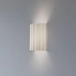 Wandlampe Aria Duolla, dimmbar, creme / amber, für Wohn- / Esszimmer, Textil / Stoff / Seide, Wandleuchte, Wandlampe Innen