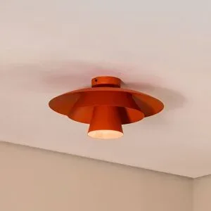 Deckenlampe Plato Luminex, dimmbar, gelb / orange, für Wohn- / Esszimmer, Metall, Modern, Deckenlampe
