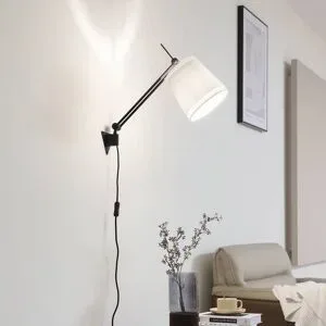Wandlampe Caelia Lucande, schwarz, für Wohn- / Esszimmer, Metall, Modern, Wandleuchte, Wandlampe Innen
