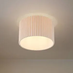 Deckenlampe Libbie Lindby, dimmbar, creme / amber, für Wohn- / Esszimmer, Textil / Stoff / Seide, Skandinavisch, Deckenlampe