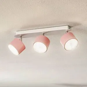 Deckenstrahler Cloudy dreiflammig rosa Eko-Light, dimmbar, violett / pink / rose, für Wohn- / Esszimmer, Metall, Junges Wohnen, Strahler