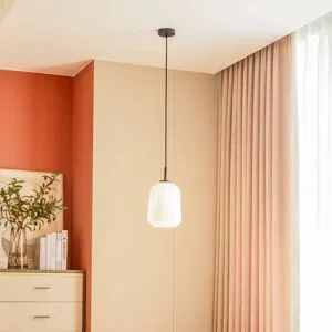 Hängelampe Lirien Lucande, dimmbar, schwarz, für Wohn- / Esszimmer, Aluminium, Modern, Pendelleuchte