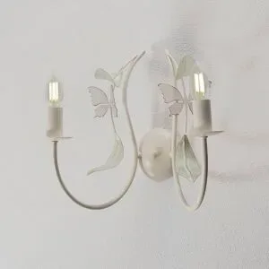 Wandlampe Summer Luminex, dimmbar, weiß / opal, für Wohn- / Esszimmer, Metall, Wandleuchte, Wandlampe Innen