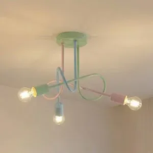 Deckenlampe Oxford HELAM, dimmbar, Multicolour, für Wohn- / Esszimmer, Metall, Modern, Deckenlampe