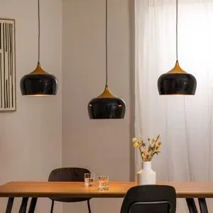 Hängelampe Berceste Opviq, dimmbar, schwarz, für Wohn- / Esszimmer, Metall, Pendelleuchte