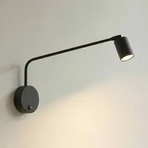 Wandlampe Nex TK Lighting, dimmbar, schwarz, für Wohn- / Esszimmer, Metall, Wandleuchte, Wandlampe Innen