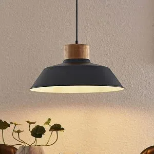 Hängelampe Nefeli Lindby, dimmbar, schwarz, für Wohn- / Esszimmer, Metall, Vintage, Pendelleuchte