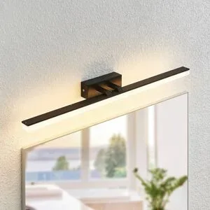 Wandlampe Lisana Lucande, schwarz, für Badezimmer, Metall, Modern, Wandleuchte, Wandlampe Bad