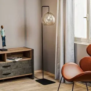Euluna Stehlampe Monaco Nowodvorski Lighting, schwarz, für Wohn- / Esszimmer, Metall, Stehlampe