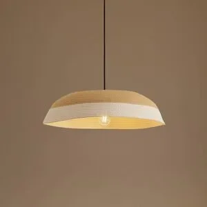Hängelampe Caliva Lindby, creme / amber, für Wohn- / Esszimmer, Textil / Stoff / Seide, Modern, Pendelleuchte