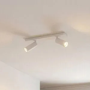 Arcchio Deckenstrahler Brinja Slim, weiß, 2-flg., GU10 MR11 Slim Arcchio, dimmbar, weiß / opal, für Flurbereich, Aluminium, Modern, Strahler
