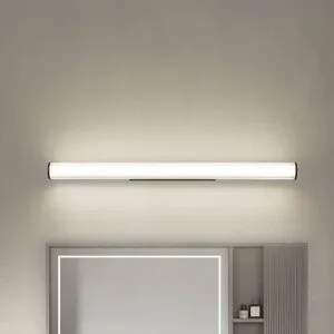 Wandlampe Kirka Lindby, schwarz, für Badezimmer, Metall, Modern, LED Wandleuchte, Wandlampe Innen