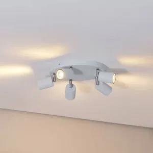 Deckenstrahler Fun, hellblau, Ø 30 cm, verstellbar, GU10 Fun Luminex, dimmbar, blau, für Wohn- / Esszimmer, Metall, Modern, Strahler
