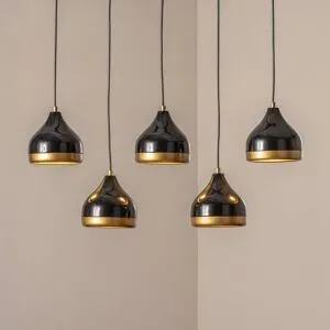 Hängelampe Yildo Opviq, dimmbar, schwarz, für Wohn- / Esszimmer, Metall, Modern, Pendelleuchte