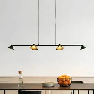 Hängelampe Steve Lucande, dimmbar, schwarz, für Wohn- / Esszimmer, Metall, Modern