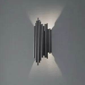 Wandlampe Reis Opviq, dimmbar, schwarz, für Wohn- / Esszimmer, Metall, Wandleuchte, Wandlampe Innen