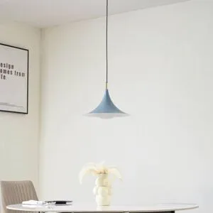 Hängelampe Jarl Lindby, dimmbar, blau, für Wohn- / Esszimmer, Metall, Modern, Pendelleuchte