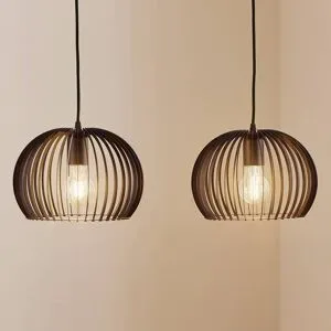 Hängelampe Larus TEMAR LIGHTING, dimmbar, schwarz, für Wohn- / Esszimmer, Metall, Modern, Pendelleuchte