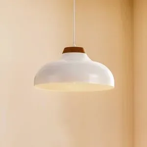 Hängelampe Gus Luminex, dimmbar, weiß / opal, für Wohn- / Esszimmer, Metall, Modern, Pendelleuchte