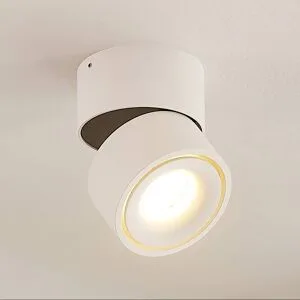 Arcchio LED-Deckenstrahler Rotari, weiß, 1-flg., 946lm Rotari Arcchio, dimmbar, weiß / opal, für Flurbereich, Aluminium, Modern, LED Deckenlampe