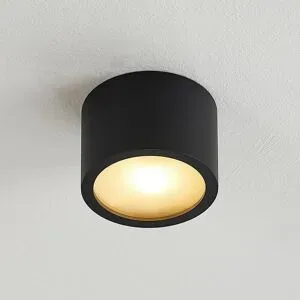 Arcchio Downlight Nieva, G9, schwarz, rund, Ø 10cm, Metall Nieva Arcchio, dimmbar, schwarz, für Flurbereich, Aluminium, Modern, Downlights