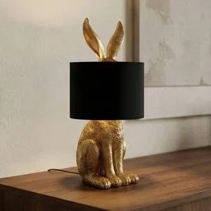 Tischlampe Lorentina Lindby, schwarz, für Wohn- / Esszimmer, Textil / Stoff / Seide, Design, Tischlampe