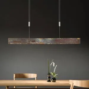 Hängelampe Malu Quitani, dimmbar, messing / gold, für Wohn- / Esszimmer, Aluminium, Modern