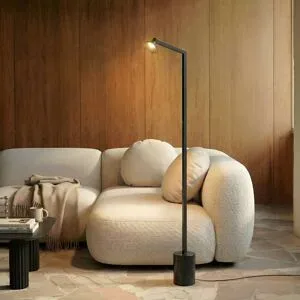 LED Stehlampe Steve Lucande, dimmbar, schwarz, für Wohn- / Esszimmer, Metall, Modern, LED Stehlampe