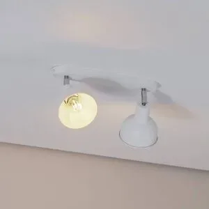 Deckenlampe Elba SOLLUX LIGHTING, dimmbar, weiß / opal, für Wohn- / Esszimmer, Metall, Deckenlampe