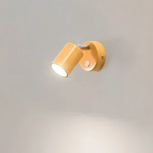 Wandstrahler Fun, gelb, 14 cm hoch, verstellbar, GU10 Fun Luminex, gelb / orange, für Wohn- / Esszimmer, Metall, Modern, Strahler