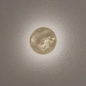 Euluna Wandlampe Ring S Nowodvorski Lighting, messing / gold, für Wohn- / Esszimmer, Holz, Modern, Wandleuchte, Wandlampe Innen