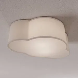 Deckenlampe Cloud TK Lighting, dimmbar, alu / grau / zink, für Wohn- / Esszimmer, Textil / Stoff / Seide, Junges Wohnen, Deckenlampe