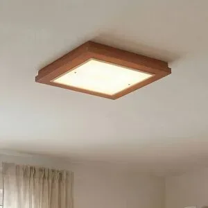 Deckenlampe Tally Argon, terracotta, für Flurbereich, Holz, Deckenlampe