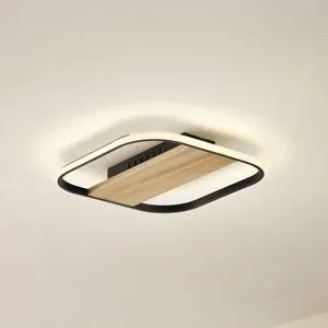 LED Deckenlampe Romilda Lindby, alu / grau / zink, für Wohn- / Esszimmer, Aluminium, Landhaus / Rustikal, LED Deckenleuchte
