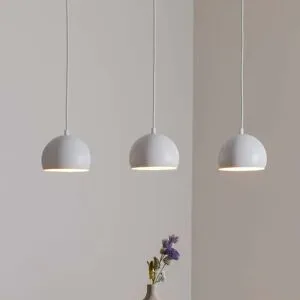 Hängelampe Sool Luminex, dimmbar, weiß / opal, für Wohn- / Esszimmer, Metall, Pendelleuchte