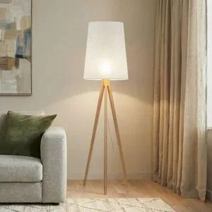 Stehlampe Walz TK Lighting, Holz hell, für Wohn- / Esszimmer, Holz, Modern, Stehlampe