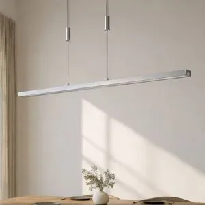 Hängelampe Myron Lucande, dimmbar, alu / grau / zink, für Wohn- / Esszimmer, Aluminium, Modern