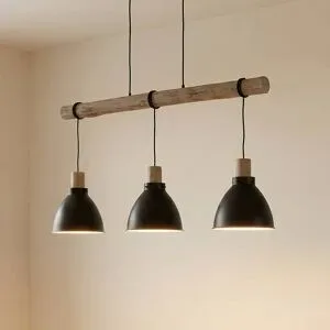 Hängelampe Trebale Lindby, dimmbar, schwarz, für Wohn- / Esszimmer, Metall, Skandinavisch, Pendelleuchte