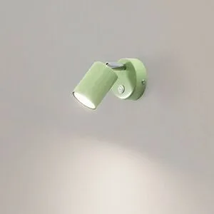 Wandstrahler Fun, hellgrün, 14 cm hoch, verstellbar, GU10 Fun Luminex, grün, für Wohn- / Esszimmer, Metall, Modern, Strahler