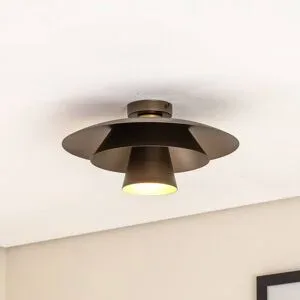 Deckenlampe Plato Luminex, dimmbar, alu / grau / zink, für Wohn- / Esszimmer, Metall, Modern, Deckenlampe