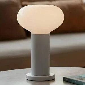 Designer Tischlampe Flo ALDEX, alu / grau / zink, für Wohn- / Esszimmer, Metall, Design, Tischlampe