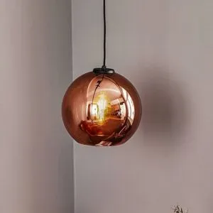 Euluna Glas Hängelampe Polaris Nowodvorski Lighting, dimmbar, kupfer, für Wohn- / Esszimmer, Metall, Modern, Pendelleuchte