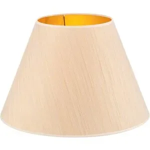 Lampenschirm Sofia Höhe 31 cm, weiß/gold gestreift Duolla, weiß / opal, Textil / Stoff / Seide