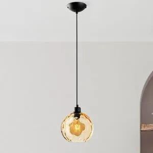Glas Hängelampe Benek Opviq, dimmbar, gelb / orange, für Wohn- / Esszimmer, Glas, Junges Wohnen, Pendelleuchte