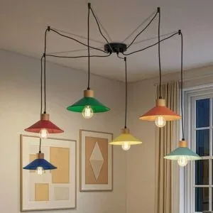 Hängelampe Manavgat Opviq, dimmbar, Multicolour, für Wohn- / Esszimmer, Metall, Pendelleuchte